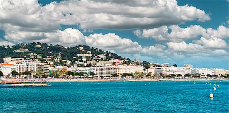 Panoramic view of the La Croisette. Cannes. France Stock Photo - Budget Royalty-Free & Subscription, Code: 400-07713584