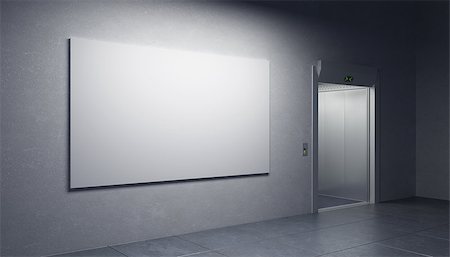 simsearch:400-04333419,k - blank picture in the elevator's hall Stock Photo - Budget Royalty-Free & Subscription, Code: 400-07713999