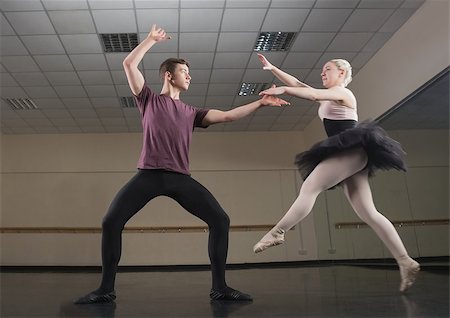 simsearch:400-07725556,k - Ballet partners dancing gracefully together in the ballet studio Stock Photo - Budget Royalty-Free & Subscription, Code: 400-07725594