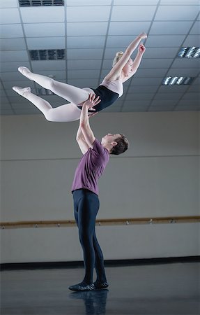 simsearch:400-07725556,k - Ballet partners dancing gracefully together in the ballet studio Stock Photo - Budget Royalty-Free & Subscription, Code: 400-07725598