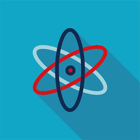 physics icons - Molecule Flat style Icon with long shadows Stock Photo - Budget Royalty-Free & Subscription, Code: 400-07728598