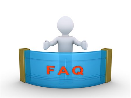 query - 3d person behind a counter with FAQ letters on it Stock Photo - Budget Royalty-Free & Subscription, Code: 400-07728884