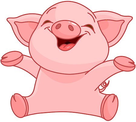 small picture of a cartoon of a person being young - Illustration of very cute piggy Stock Photo - Budget Royalty-Free & Subscription, Code: 400-07729927