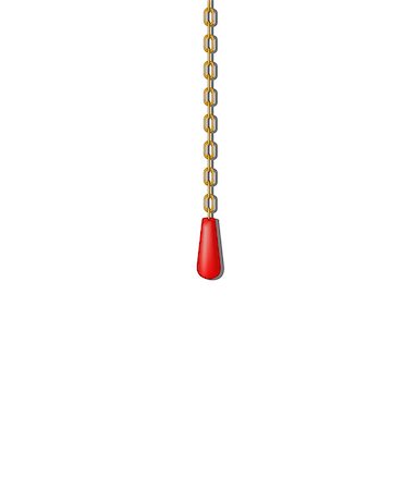 Old pull handle hanging on gold chain on white background Foto de stock - Super Valor sin royalties y Suscripción, Código: 400-07729931