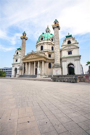 St. Charles's Church (Karlskirche) in Vienna, Austria Stock Photo - Budget Royalty-Free & Subscription, Code: 400-07745620
