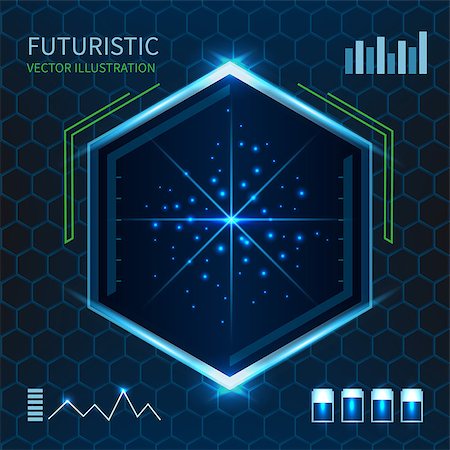 Futuristic vector illustration,  Futuristic User Interface, abstract background Stock Photo - Budget Royalty-Free & Subscription, Code: 400-07745820
