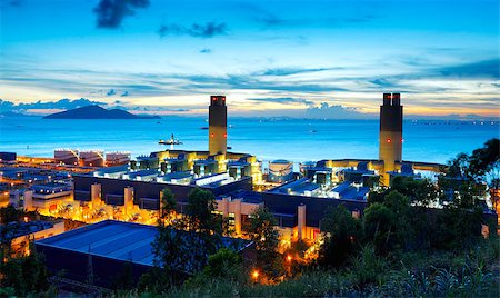 power station petrochemical industry on sunset. Stock Photo - Budget Royalty-Free & Subscription, Code: 400-07746485