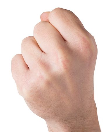 simsearch:400-06172579,k - Picture of a male fist with white background Stock Photo - Budget Royalty-Free & Subscription, Code: 400-07747149