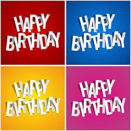 Happy Birthday Greeting Card vector illustration Stock Photo - Budget Royalty-Free & Subscription, Code: 400-07749443
