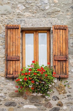 simsearch:400-07054392,k - Picture of a wooden window with stone walls. Photographie de stock - Aubaine LD & Abonnement, Code: 400-07754192