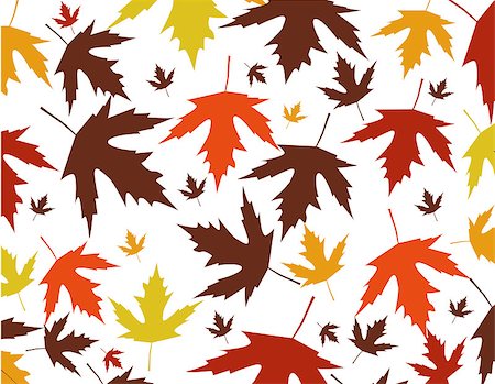 simsearch:400-05256623,k - Autumn leaves vector illustration Photographie de stock - Aubaine LD & Abonnement, Code: 400-07754254