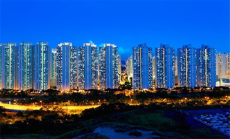 simsearch:400-04356946,k - Public Estate in Hong Kong at night Stock Photo - Budget Royalty-Free & Subscription, Code: 400-07754613