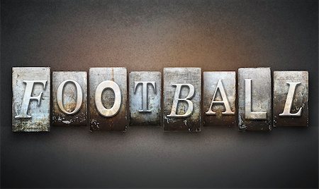 football tackle american - The word FOOTBALL written in vintage letterpress type Stock Photo - Budget Royalty-Free & Subscription, Code: 400-07754839