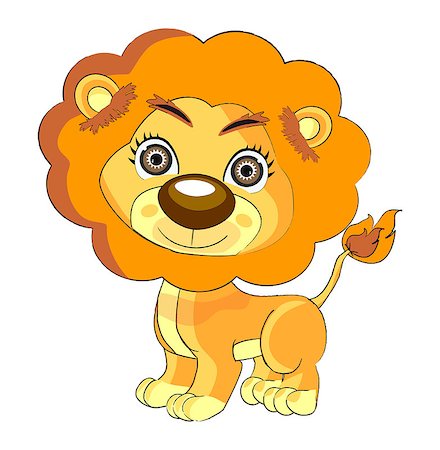 simsearch:400-04109301,k - Cute lion cartoon art illustration  art vect Stock Photo - Budget Royalty-Free & Subscription, Code: 400-07759053