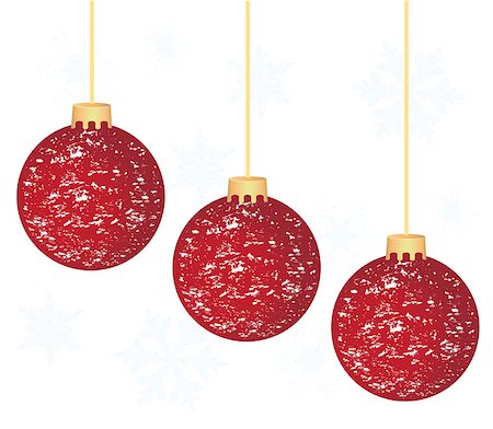 vector Christmas tree balls with snow Stock Photo - Budget Royalty-Free & Subscription, Code: 400-07759451