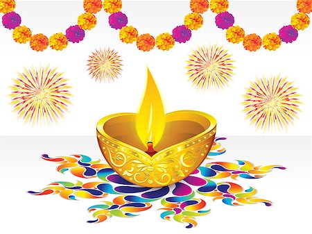 abstract diwali background vector illustration Photographie de stock - Aubaine LD & Abonnement, Code: 400-07759502