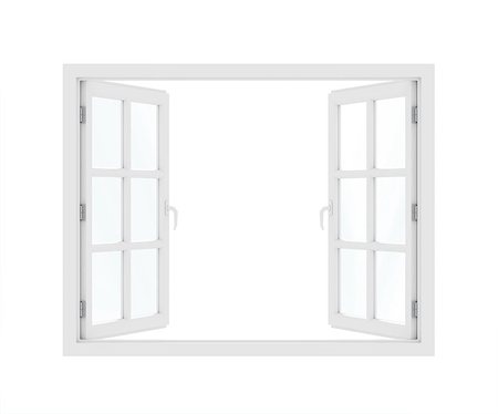 simsearch:400-07820254,k - Opened plastic window. 3d render Stock Photo - Budget Royalty-Free & Subscription, Code: 400-07774315