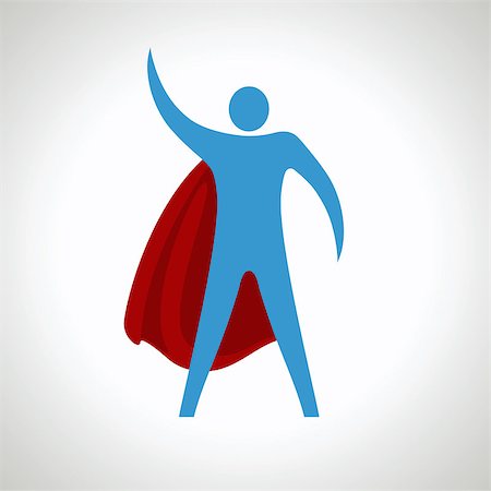 super - super hero cartoon silhouette icon. abstract Stock Photo - Budget Royalty-Free & Subscription, Code: 400-07776153