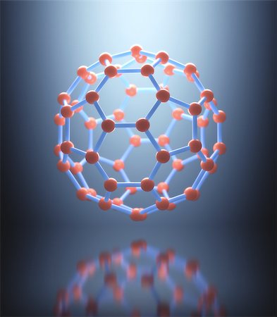 Molecular structure floating on reflective surface. Stock Photo - Budget Royalty-Free & Subscription, Code: 400-07776596