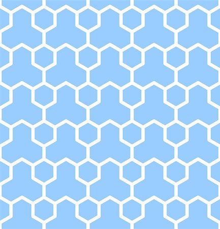 Seamless geometric texture. Blue hexagons pattern. Vector art. Stock Photo - Budget Royalty-Free & Subscription, Code: 400-07776842