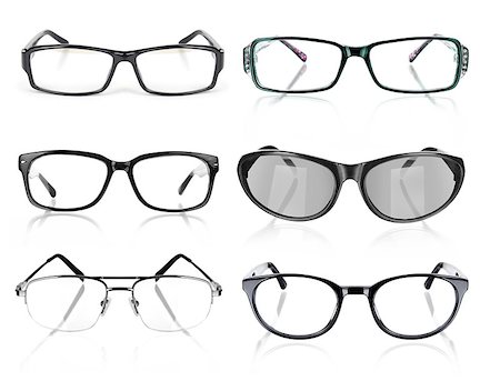 simsearch:400-07774329,k - Eyeglasses on White Stock Photo - Budget Royalty-Free & Subscription, Code: 400-07770186