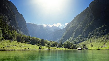 An image of the beautiful Koenigssee in Bavaria Germany Stock Photo - Budget Royalty-Free & Subscription, Code: 400-07771661