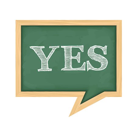 simsearch:400-05896424,k - The word Yes on blackboard, vector eps10 illustration Stock Photo - Budget Royalty-Free & Subscription, Code: 400-07795320