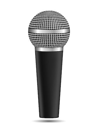 simsearch:400-04278069,k - Microphone on white background, vector eps10 illustration Stock Photo - Budget Royalty-Free & Subscription, Code: 400-07795397