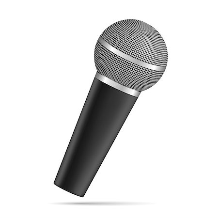 simsearch:400-04278069,k - Microphone on white background, vector eps10 illustration Stock Photo - Budget Royalty-Free & Subscription, Code: 400-07795408