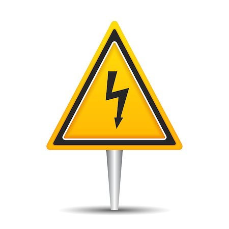 simsearch:400-03993174,k - High voltage triangle sign, vector eps10 illustration Stock Photo - Budget Royalty-Free & Subscription, Code: 400-07795401