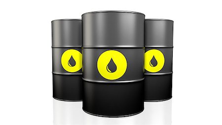 simsearch:400-05002911,k - 3D illustration of black oil barrel isolated on white background Stock Photo - Budget Royalty-Free & Subscription, Code: 400-07792072