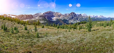 Panoramic view of mountains in Banff national park near Egypt lake, Alberta, Canada Stock Photo - Budget Royalty-Free & Subscription, Code: 400-07819256