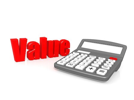Value with calculator Photographie de stock - Aubaine LD & Abonnement, Code: 400-07824189