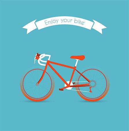 person on a bike drawing - Vector illustration of Engoy your bicycle image Stock Photo - Budget Royalty-Free & Subscription, Code: 400-07828709