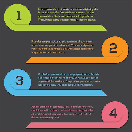 simsearch:400-07501242,k - Curling arrow infographic design on dark background Stock Photo - Budget Royalty-Free & Subscription, Code: 400-07829587