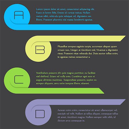 simsearch:400-07501242,k - Curling arrow infographic design with alphabet options Stock Photo - Budget Royalty-Free & Subscription, Code: 400-07829589