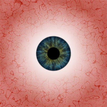 Digitally rendered illustration of an abstract eyeball. Stock Photo - Budget Royalty-Free & Subscription, Code: 400-07820838