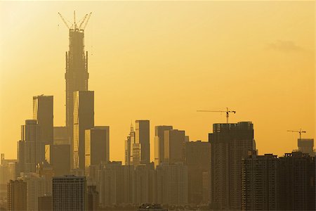 simsearch:400-07171274,k - Air pollution scenic in countryside with building and yellow smoke in hong kong city at sunset Stock Photo - Budget Royalty-Free & Subscription, Code: 400-07821251