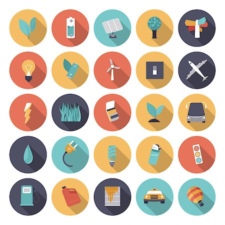 simsearch:400-04285412,k - Flat design icons for energy. Vector eps10 with transparency. Stock Photo - Budget Royalty-Free & Subscription, Code: 400-07822888