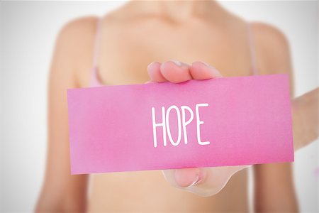 simsearch:400-07835111,k - Composite image for breast cancer awareness with text on card Stock Photo - Budget Royalty-Free & Subscription, Code: 400-07834761