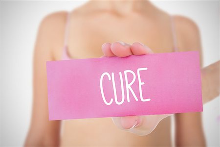 simsearch:400-07835111,k - Composite image for breast cancer awareness with text on card Stock Photo - Budget Royalty-Free & Subscription, Code: 400-07834777