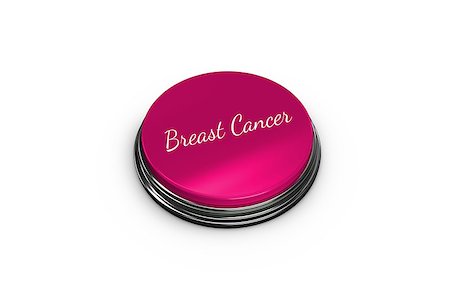 simsearch:400-07834847,k - Pink button for breast cancer awareness on white background Stock Photo - Budget Royalty-Free & Subscription, Code: 400-07834822