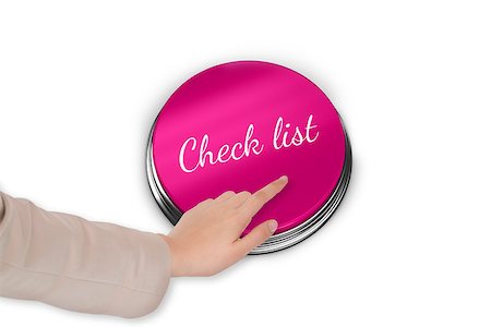 simsearch:400-07834847,k - Hand pressing pink button for breast cancer awareness on white background Stock Photo - Budget Royalty-Free & Subscription, Code: 400-07834850