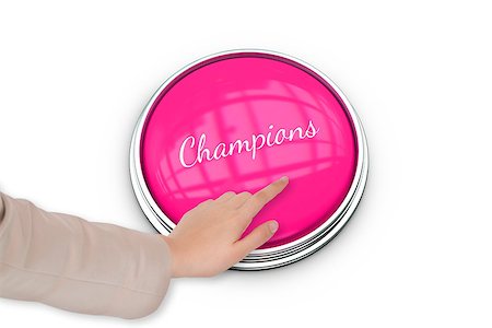 simsearch:400-07834847,k - Hand pressing pink button for breast cancer awareness on white background Stock Photo - Budget Royalty-Free & Subscription, Code: 400-07834853