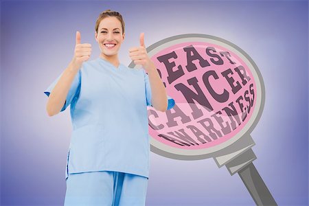 simsearch:400-07834847,k - Doctor with breast cancer awareness message for awareness month Stock Photo - Budget Royalty-Free & Subscription, Code: 400-07835079