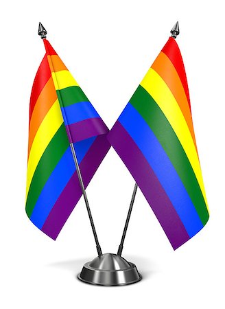 sexual equality - Rainbow Gay Pride Miniature Flags Isolated on White Background. Stock Photo - Budget Royalty-Free & Subscription, Code: 400-07836521