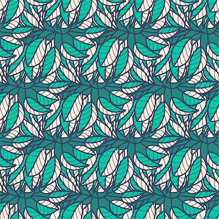 simsearch:400-06642594,k - Abstract seamless pattern with green leaves. Vector illustration. Foto de stock - Super Valor sin royalties y Suscripción, Código: 400-07836913