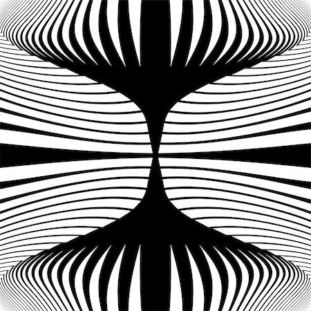 deform - Design monochrome movement illusion background. Abstract striped distortion geometric backdrop. Vector-art illustration. No gradient Stock Photo - Budget Royalty-Free & Subscription, Code: 400-07837064