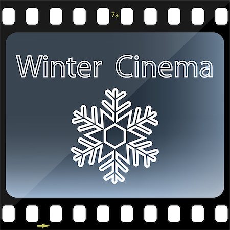 Illustration winter cinema as a symbol of the film. Stock Photo - Budget Royalty-Free & Subscription, Code: 400-07839632