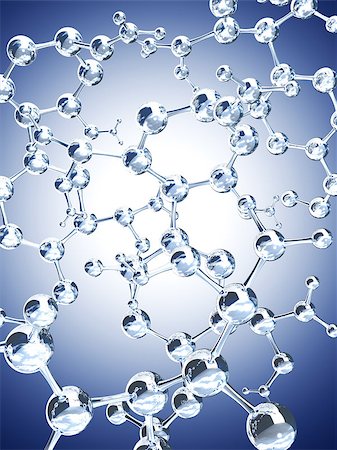 simsearch:400-08413057,k - Abstract molecular structure of blue color Stock Photo - Budget Royalty-Free & Subscription, Code: 400-07830764